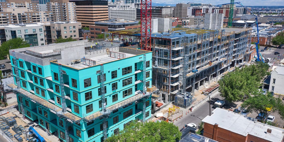 Residential Development in Uptown Denver Tops Out Mile High CRE