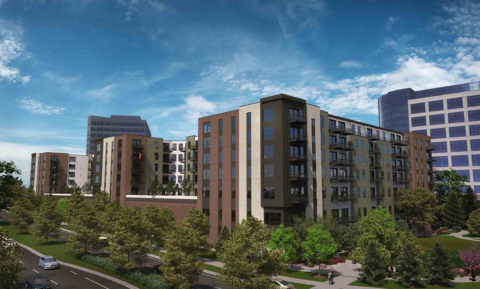 View of Construction of Luxury DTC Apartments Begins - Mile High CRE