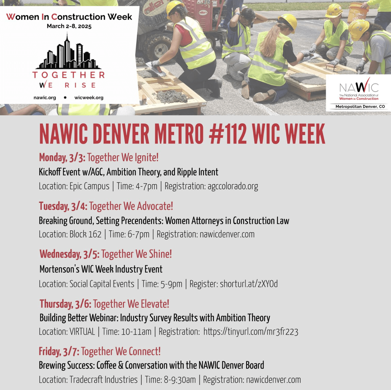 Women in Construction Week 2025: Together We Rise - Mile High CRE