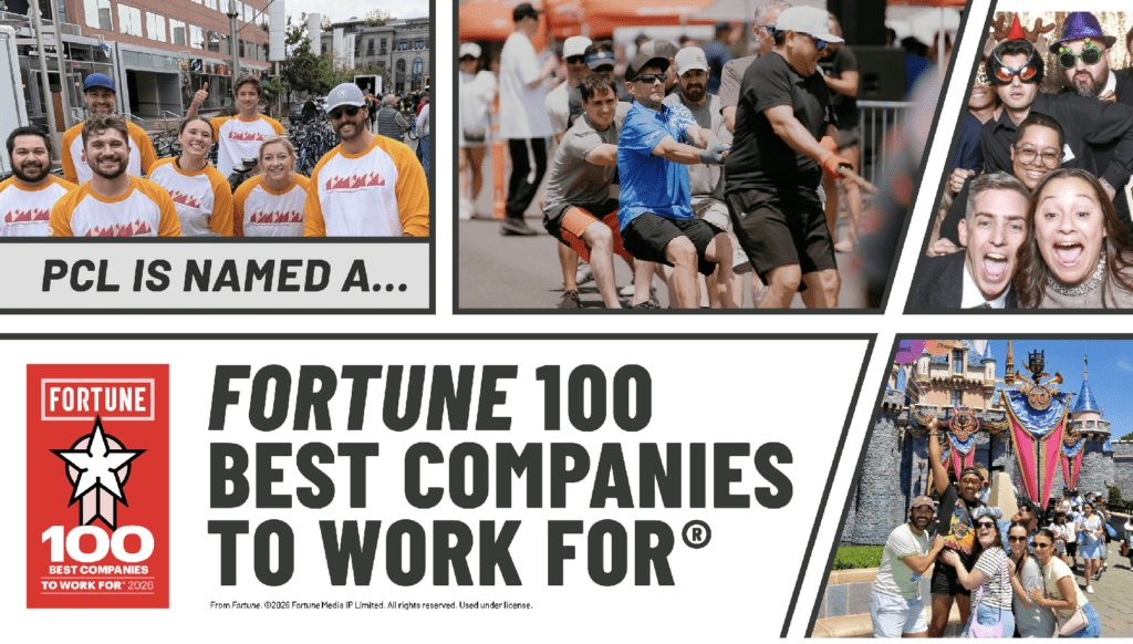 PCL Construction Lands on Fortune 100 Best Companies to Work List